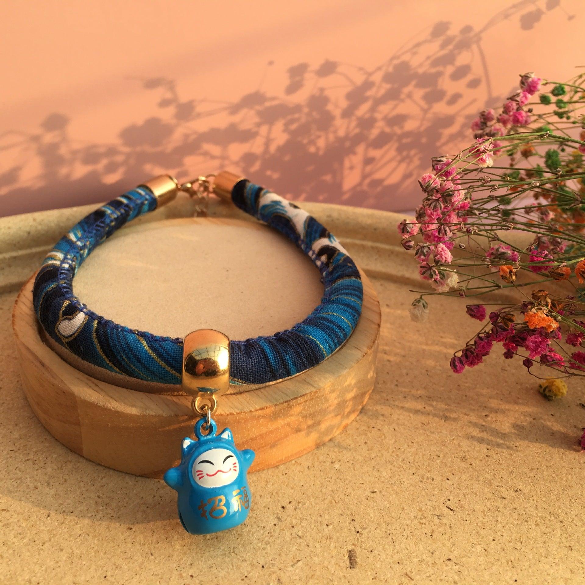 Striped Nylon Bell Collar For Cats And Dogs