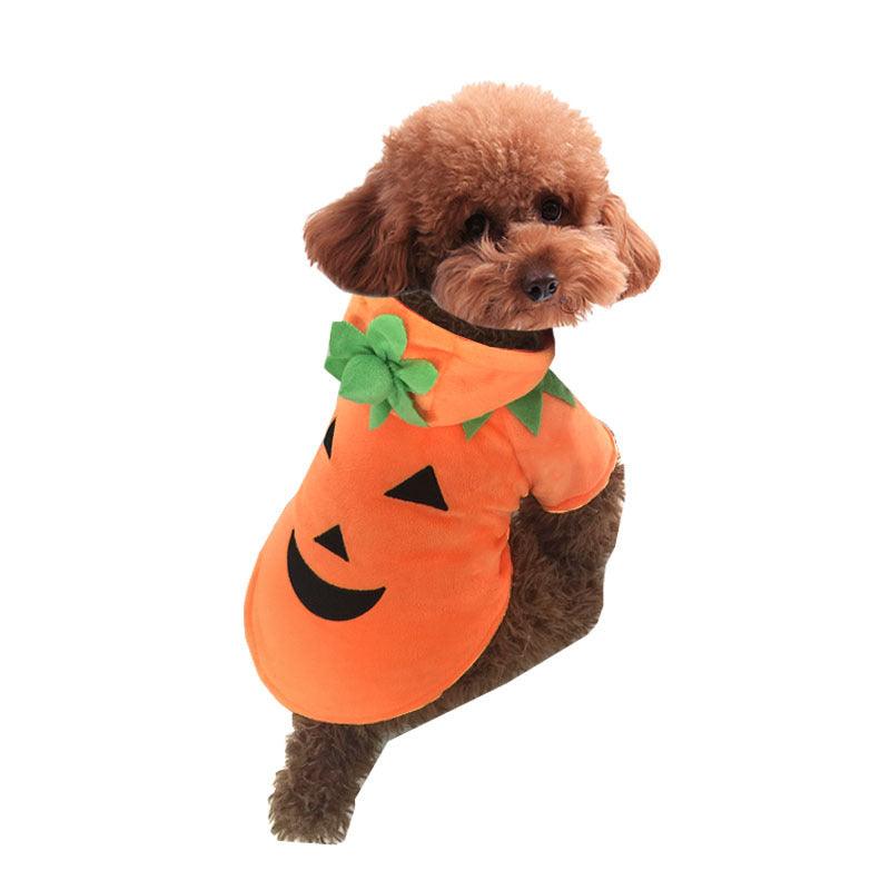 Pumpkin Demon Transformation Pet Costume - Spooky Halloween Attire For Your Furry Friend!