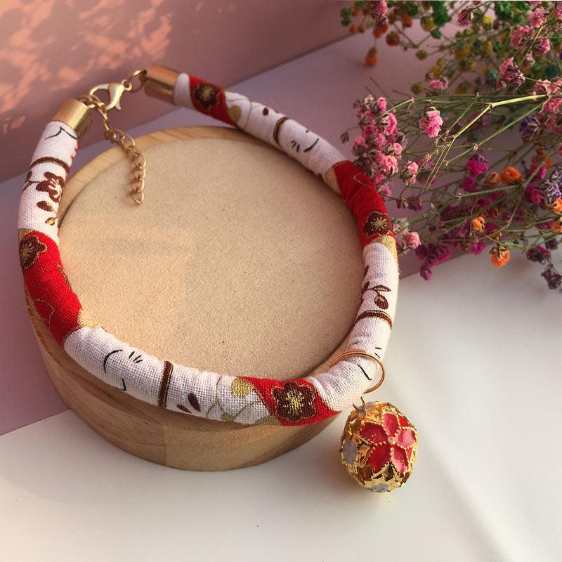 Striped Nylon Bell Collar For Cats And Dogs